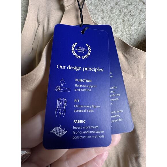 NWT HoneyLove PETITE Liftwear Cami Bodysuit Sand Shapewear Beige Compression XL - Picture 12 of 15